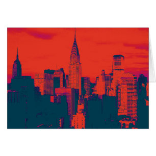 Roter Retro-Stil Pop Art New York City
