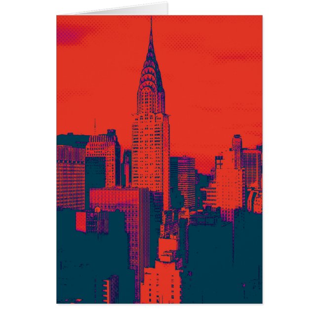 Roter Retro-Stil Pop Art New York City (Vorne)