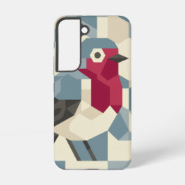Roter Robin im Vector-Block-Handyhülle - Samsung Galaxy Hülle