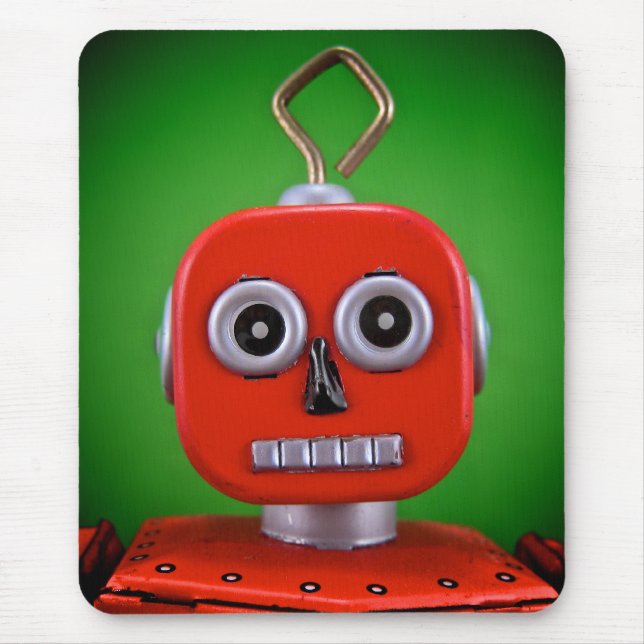 Roter Roboter Mousepad (Vorne)