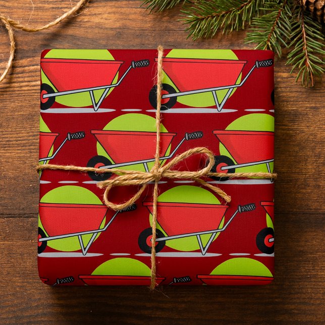 Roter Rollkarren Geschenkpapier (Von Creator hochgeladen)