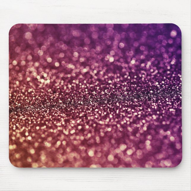 Roter rosa und lila Schein-Diva-Glitzer-Entwurf Mousepad (Vorne)