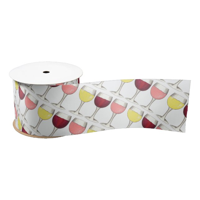 Roter Rosé Weine Weinkultur und Erde Weinkultur un Satinband (Spule)