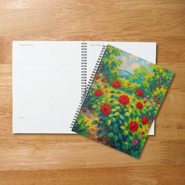 Roter Rosen Planer (Planner with red roses)