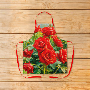 Roter Rosen Schürze