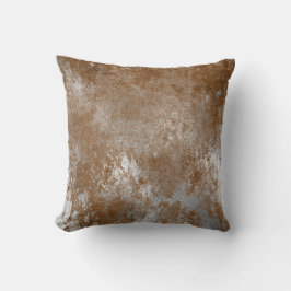 Roter Rost bedrückt grungy Silberzement grau Kissen