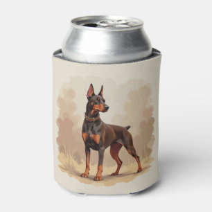 Roter Rostbrauner Dobermann Pinscher Hund Dosenkühler