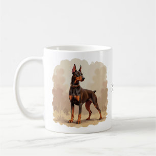 Roter Rostbrauner Dobermann Pinscher Hund Kaffeetasse