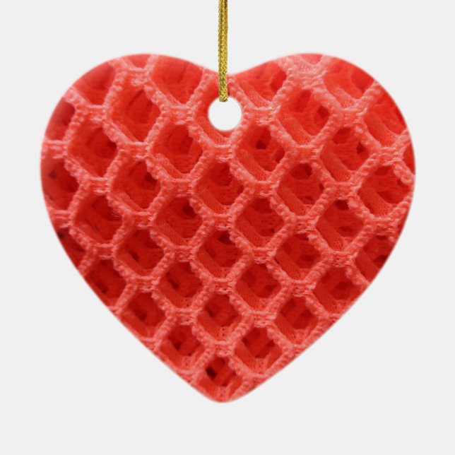 roter, roter Crochet Keramik Ornament (Hinten)