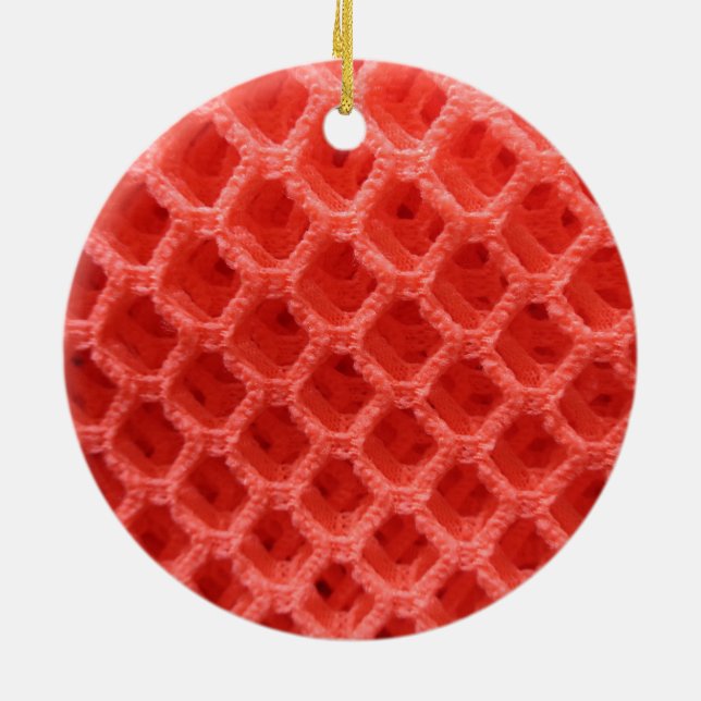 roter, roter Crochet Keramikornament (Hinten)