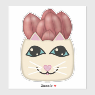 Roter Ruby Rubber Pflanze Planter Sticker