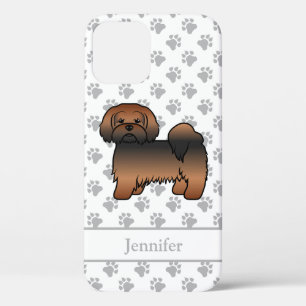 Roter Sable Lhasa Apso Cartoon-Hund & Name Case-Mate iPhone Hülle