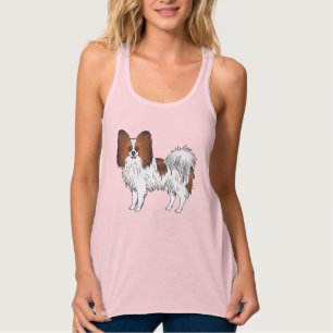 Roter Sable-Papillon Süße Cartoon-Hunde-Illustrati Tank Top