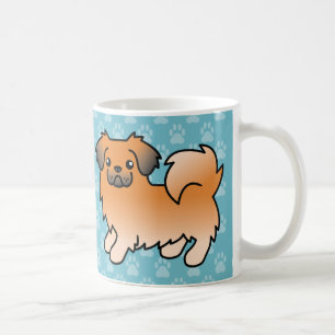 Roter Sable Tibetan Spaniel Cartoon Hund Tasse