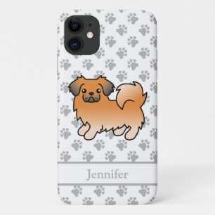 Roter Sable Tibetan Spaniel Süßer Cartoon-Hund & N Case-Mate iPhone Hülle