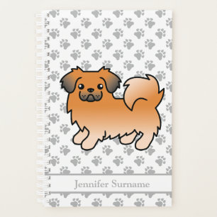 Roter Sable Tibetan Spaniel Süßer Cartoon-Hund & T Planer