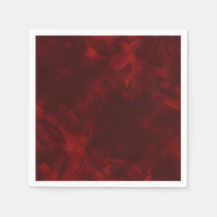 Roter Samt Elegantes Vintage Glam Glamour-Party Serviette