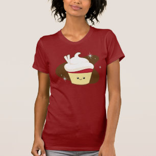 Roter Samt-kleiner Kuchen T-Shirt