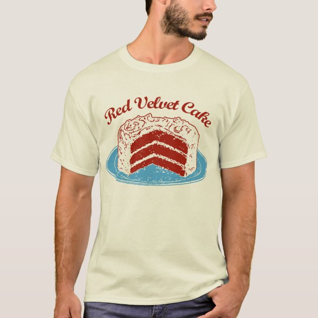 Roter Samt-Kuchen T-Shirt (Vorderseite)