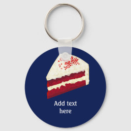 Roter Samtkuchen mit Ihrem Namen, jede Farbe Schlüsselanhänger