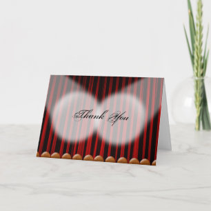 Roter Samtvorhang Bühnenhochzeit Danke Karte