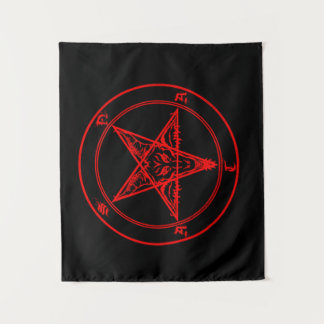 Roter Satan-Teppich Wandteppich