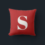 Roter Scarlet Initial Mit Monogramm Outdoor Pillow Kissen<br><div class="desc">Roter Scarlet Initial Mit Monogramm Outdoor Kissen. Dekoratives Kissen im Freien mit einem Single. Schnell und einfach personalisieren.</div>