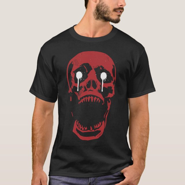 Roter Schädel driften: Gothic Edge T-Shirt (Vorderseite)