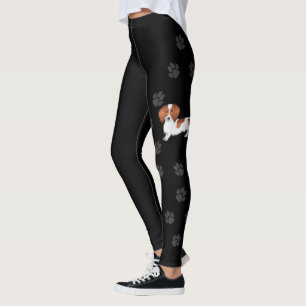 Roter Schecken Langhaar Dachshund Cartoon Hund & P Leggings