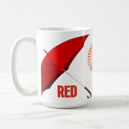 Roter Schirm Kaffeetasse