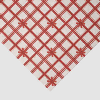 Roter Schleifen-Feiertagsmuster Seidenpapier