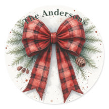 Roter Schleifen-Wasserfarben-Weihnachten