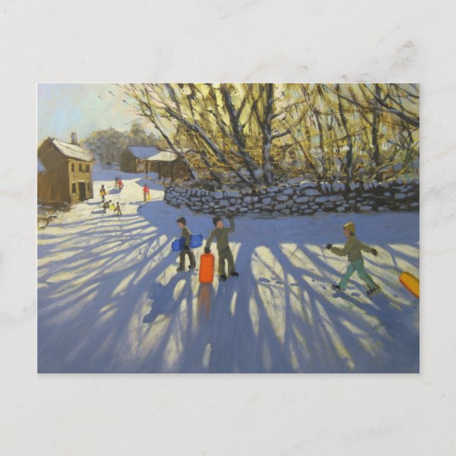 Roter Schlitten Monyash Derbyshire Postkarte (Vorderseite)