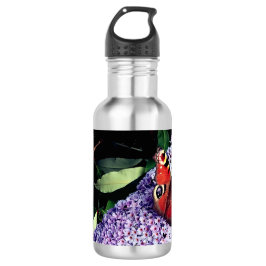 Roter Schmetterling Edelstahlflasche