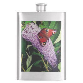 Roter Schmetterling Flachmann