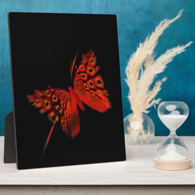 Roter Schmetterling Fotoplatte (Seite)