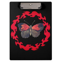 Roter Schmetterling im Kreis des Feuers - Symbol d