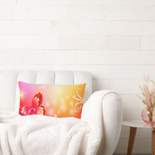 Roter Schmetterling Lendenkissen