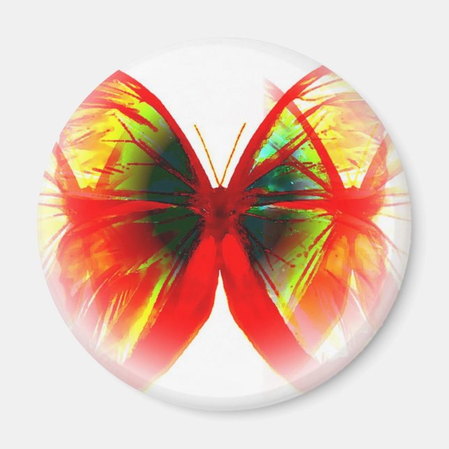Roter Schmetterling Magnet (Vorne)