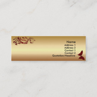 Roter Schmetterling Mini Visitenkarte