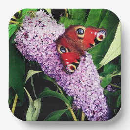 Roter Schmetterling Pappteller