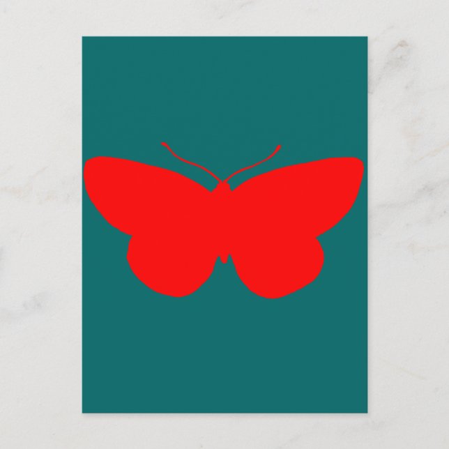 Roter Schmetterling Postkarte (Vorderseite)