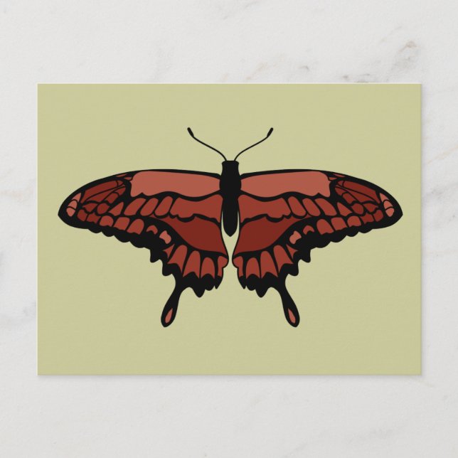Roter Schmetterling Postkarte (Vorderseite)