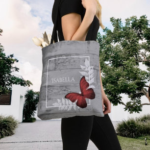 Roter Schmetterling Rustikale Personalisierte Tote