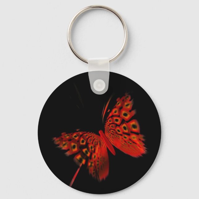 Roter Schmetterling Schlüsselanhänger (Vorderseite)