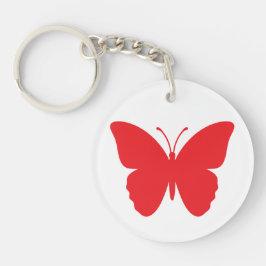 Roter Schmetterling Schlüsselanhänger
