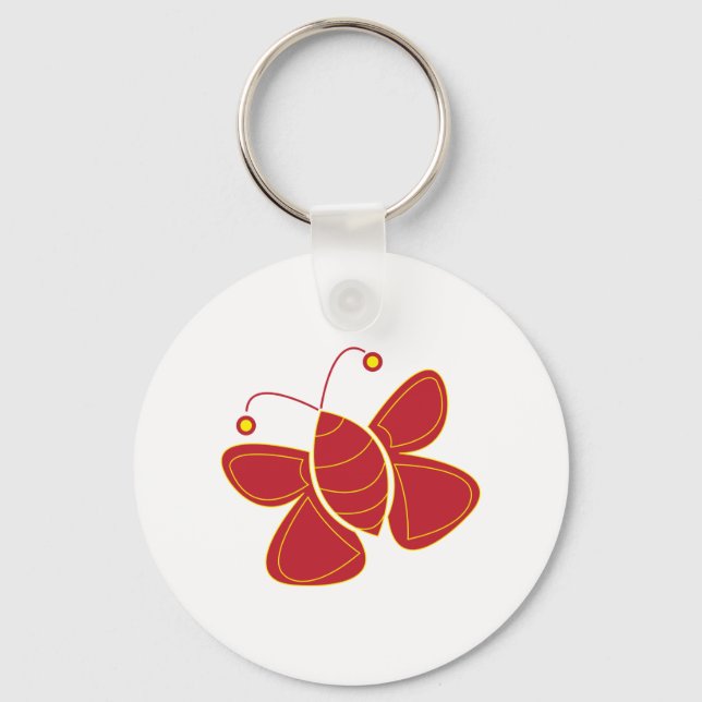 Roter Schmetterling Schlüsselanhänger (Vorderseite)