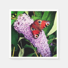 Roter Schmetterling Serviette