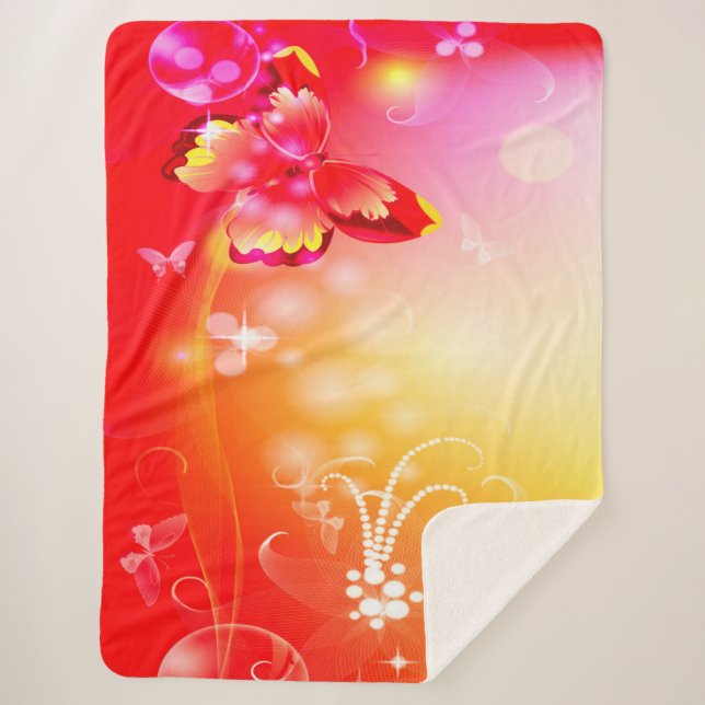 Roter Schmetterling Sherpadecke (Vorderseite)