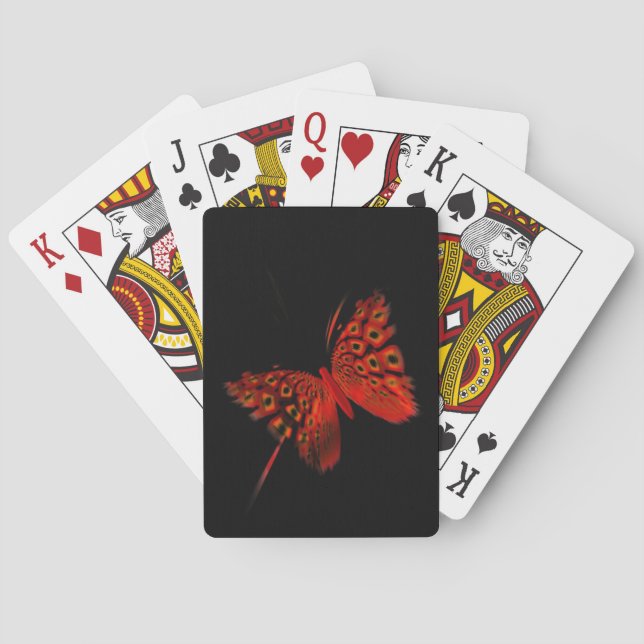 Roter Schmetterling Spielkarten (Rückseite)